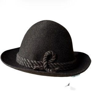 Rockel Exquisit Dark Green Wool Felt Hat with Cord Trim, Tyrolean Oktoberfest 57